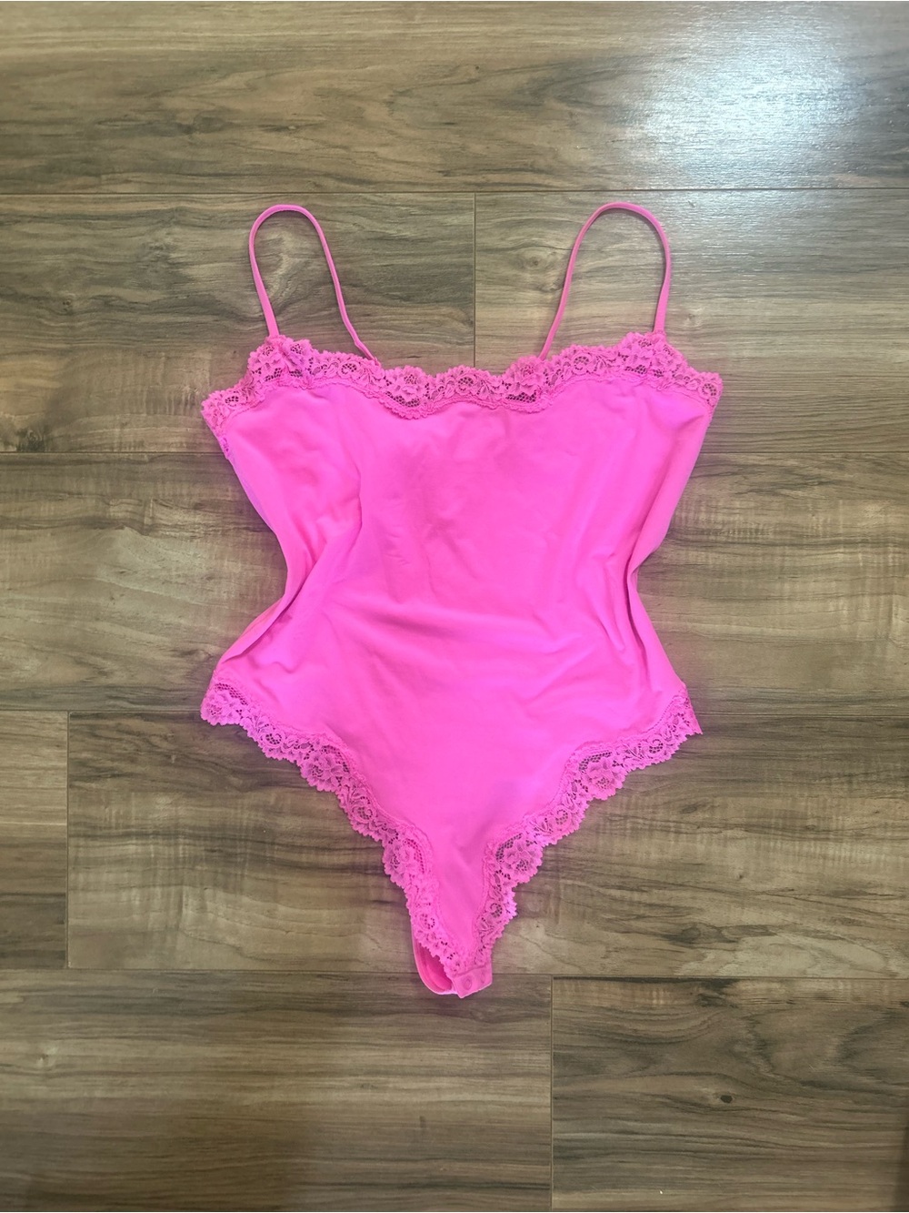 SKIMS Fits Everybody Lace-Trim Bodysuit